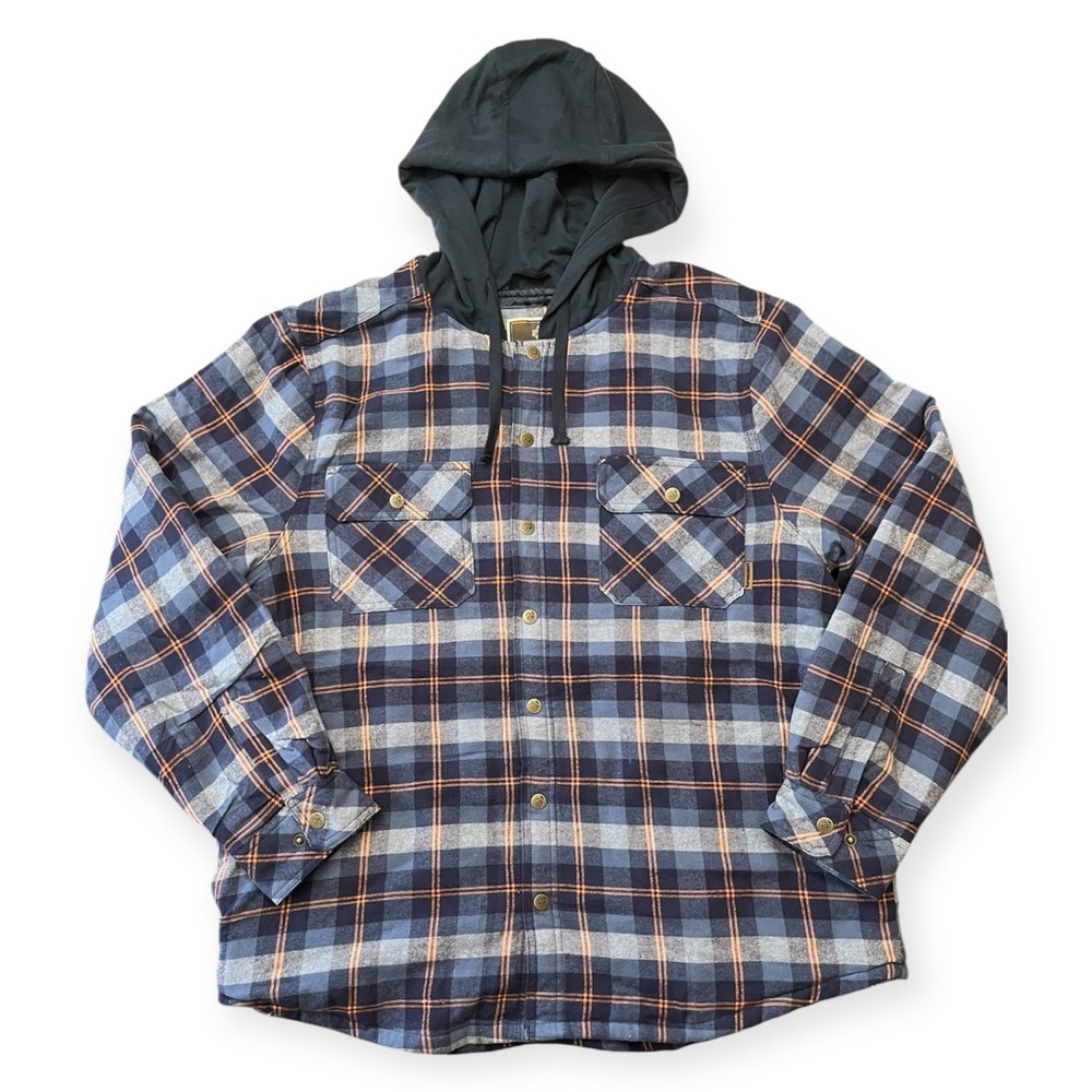 Men's Plaid Hooded Shirt Jacket